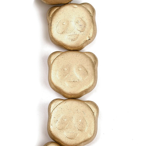 Чешские прессованные стеклянные бусины, панда