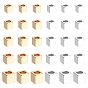 100Pcs 5 Style Brass Spacer Beads, Long-Lasting Plated, Cube with Round Hole