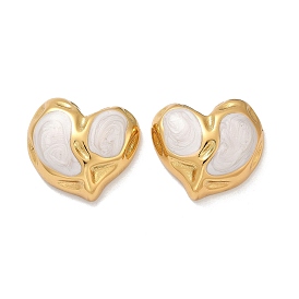 Сердце 304 серьги-гвоздики из нержавеющей стали с эмалью