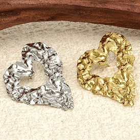 Stylish Heart-shaped Stud Earrings for Women, High-end Fashion Jewelry