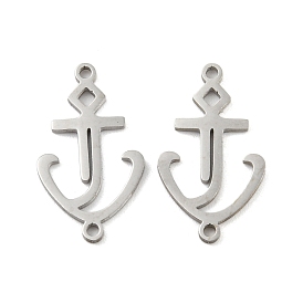 304 Stainless Steel Connector Charms, Anchor