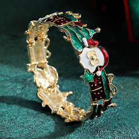 Эмалевые браслеты из сплава на рождественскую тематику для женщин