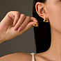 304 серьги-гвоздики из нержавеющей стали для женщин, треугольные