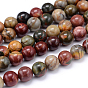 Round Natural Picasso Stone/Picasso Jasper Beads Strands