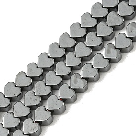 Non-magnetic Synthetic Hematite Beads Strands, Heart