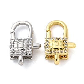 Застежки-клешни из прозрачной латуни с кубическим цирконием, без кадмия, без никеля и без свинца, запирать