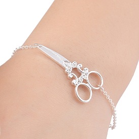 Summer Scissors Decorated Bracelet for Women, Minimalist Hand Jewelry, Direct Supply