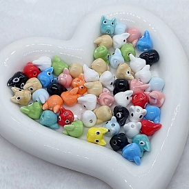 Handmade Porcelain Beads, for Weaving Bracelet/Necklace and Earrings Decoration, Dog