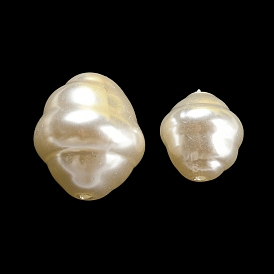 ABS Plastic Imitation Pearl Bead, Bicone