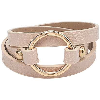 1 Браслеты из искусственной кожи для женщин, со сплавочной фурнитурой