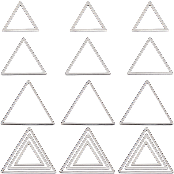 60 шт. 3 размеры 304 соединительное кольцо из нержавеющей стали, треугольные