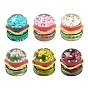 6 шт 6 цвета смоляных кабошонов, с эмалью, гамбургер