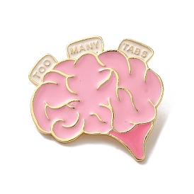 Enamel Pins, Alloy Brooches for Backpack Clothes, Brain