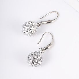 Модные классические круглые серьги-подвески из латуни