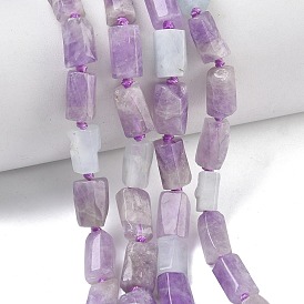 Природный аметист нитей бисера, граненые, колонка