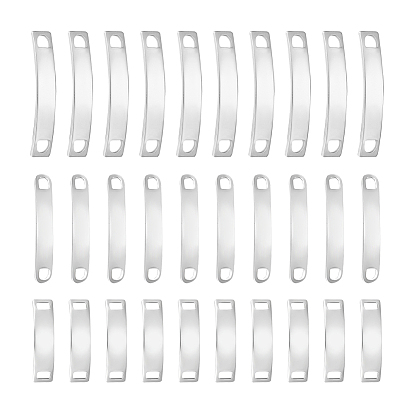 30шт 3 стили 304 и 201 подвески из нержавеющей стали, прямоугольник ссылки