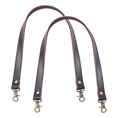 Genuine Leather Shoulder Strap, with Iron Findings and Alloy Findings, for Bag Straps Replacement Accessories