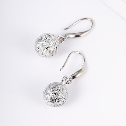 Модные классические круглые серьги-подвески из латуни