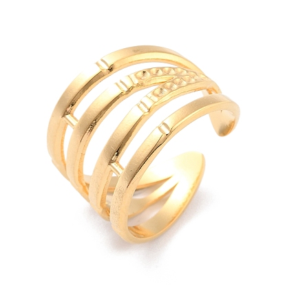 Ion Plating(IP) 304 Stainless Steel Wide Open Cuff Ring for Women