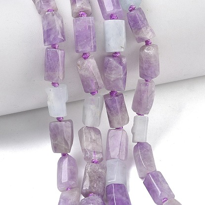 Природный аметист нитей бисера, граненые, колонка