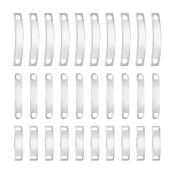 30шт 3 стили 304 и 201 подвески из нержавеющей стали, прямоугольник ссылки