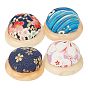Cute Ball Shaped Cotton Needle Cushion, Wooden Bottom Needle Holder Pillow, Sewing Tools