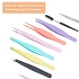 Unicraftale Stainless Steel Beauty Tools, Including Pointed Slant Eyebrow Tweezers, Pointed Slant Eyebrow Tweezers, Straight Tip Tweezers & Eyelash Thinning Shears Comb
