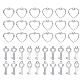 300piezas 2dijes de plástico estilo ccb, corazón y llave del corazón