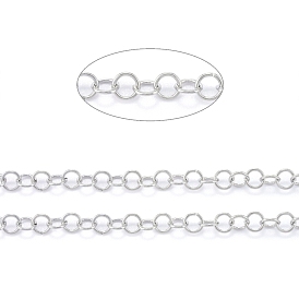 304 inoxydable chaînes rolo en acier, chaînes belcher, non soudée, avec bobine