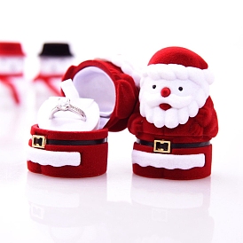 Милая мультяшная коробка для колец санта-клауса, ящик для хранения ожерелья, Дед Мороз