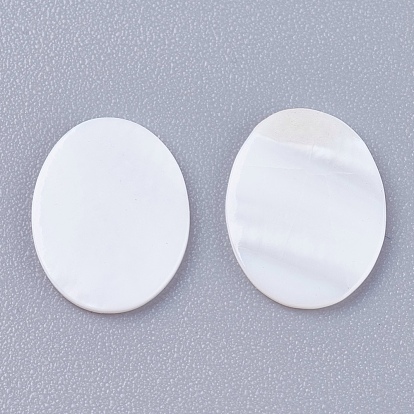 Cabochons coquille, ovale