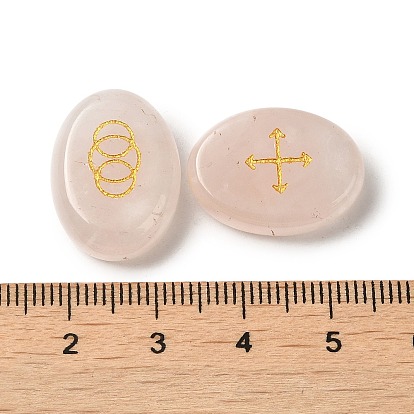 13Pcs Gemstone Rune Stone, Healing Stone for Reiki Balancing, Oval, Divination Supplies
