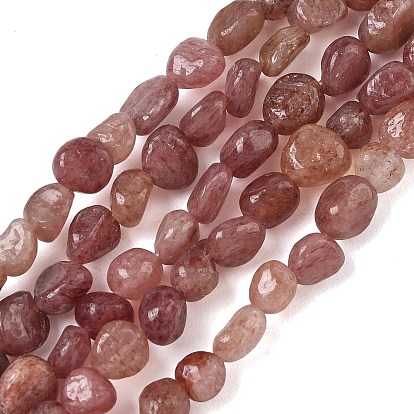Naturel de fraise de quartz brins de perles, pierre tombée, nuggets