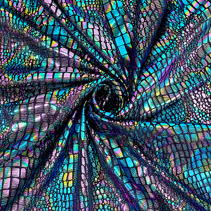 Полиэстеровая ткань с лазерным рисунком змеиной кожи, для самостоятельного изготовления поделок и украшения одежды