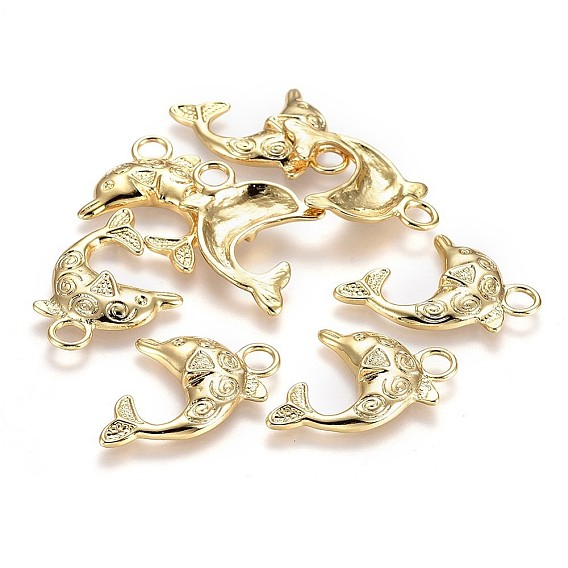 Сплавочные подвески тибетского стиля, без свинца, без никеля и без кадмия, дельфин