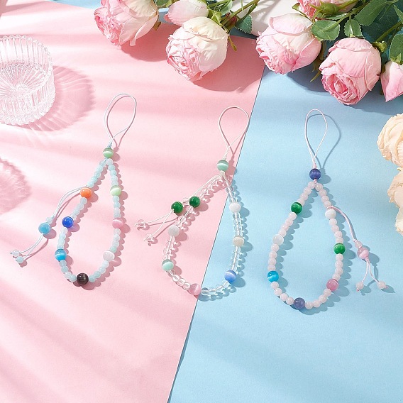 Cat Eye Mobile Straps, with Nylon Threads