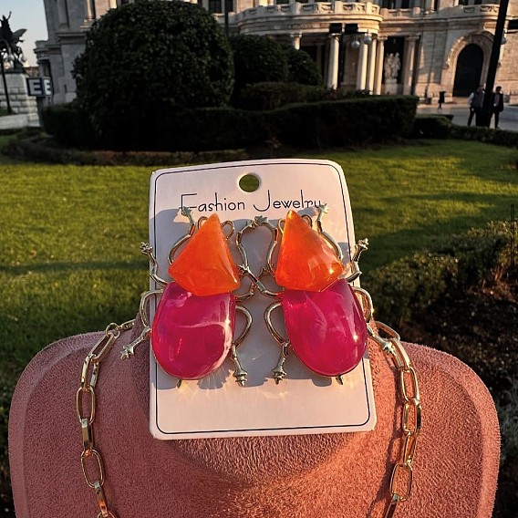 Серьги-гвоздики из латуни, жук, золотые