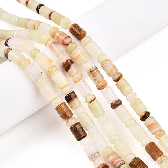 Природные Афганские нефритовые бусы пряди, бусины-колонны и рондели