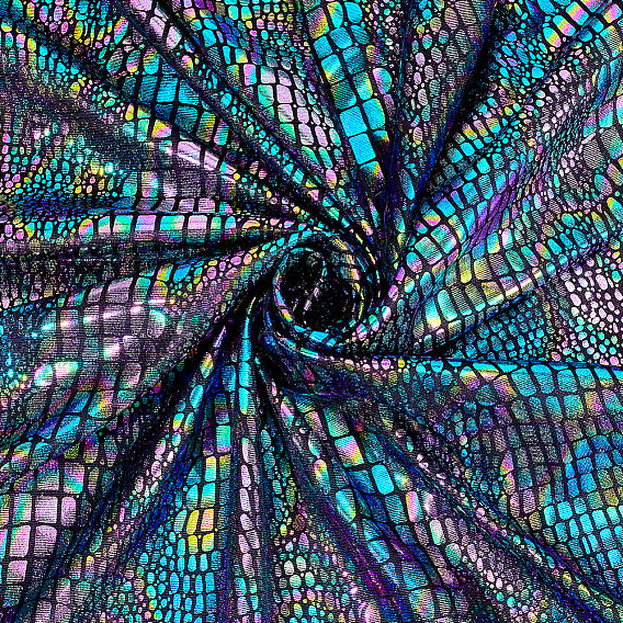 Полиэстеровая ткань с лазерным рисунком змеиной кожи, для самостоятельного изготовления поделок и украшения одежды