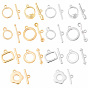 14Pcs 7 Styles Eco-friendly Brass Toggle Clasps, Cadmium Free & Lead Free, Long-Lasting Plated