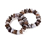 Natural Agate(Dyed & Heated) Rondelle Beaded Stretch Bracelets for Unisex