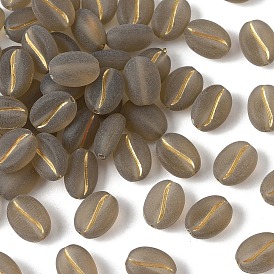 50шт прозрачные матовые акриловые бусины, кофейный боб