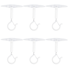 3 Комплект из двух потолочных крючков из ПВХ и железа, настенная вешалка-крючок