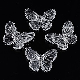 Transparent Acrylic Pendants, Butterfly