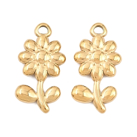 304 подвески из нержавеющей стали, цветок, без свинца и без кадмия, ионное покрытие (ip)