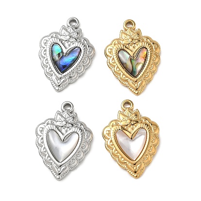 Природные подвески оболочки, 304 из нержавеющей стали сердце прелести