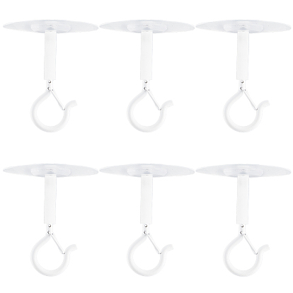 3 Комплект из двух потолочных крючков из ПВХ и железа, настенная вешалка-крючок