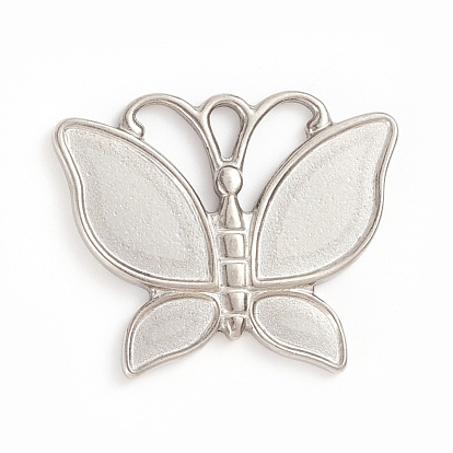 304 Stainless Steel Pendant Enamel Settings, Butterfly