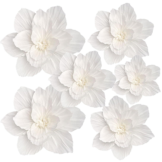 Крепированная бумага искусственные цветы, для оформления свадебного торжества