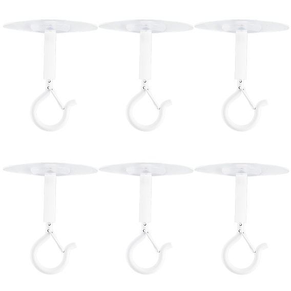 3 Комплект из двух потолочных крючков из ПВХ и железа, настенная вешалка-крючок